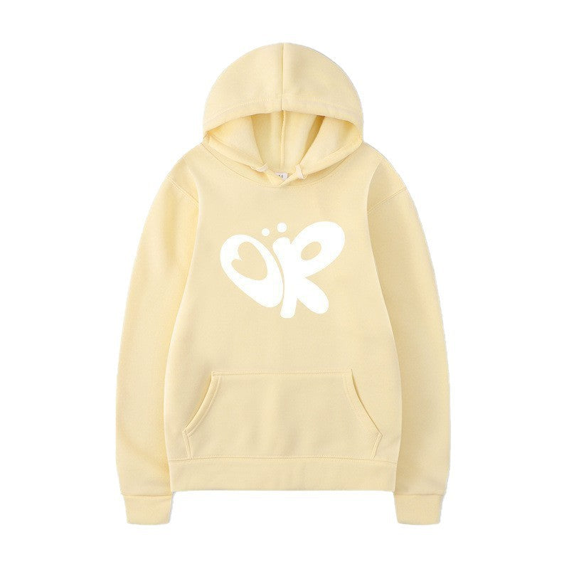 Women’s hoodie with large print and practical kangaroo pocket Chic & Stil