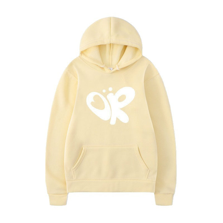 Women’s hoodie with large print and practical kangaroo pocket Chic & Stil