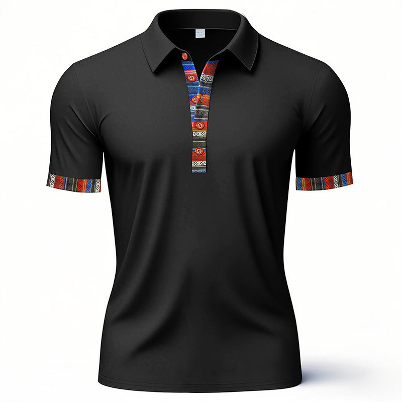 Men's Polo Shirt with colored collar and structured look Lune London