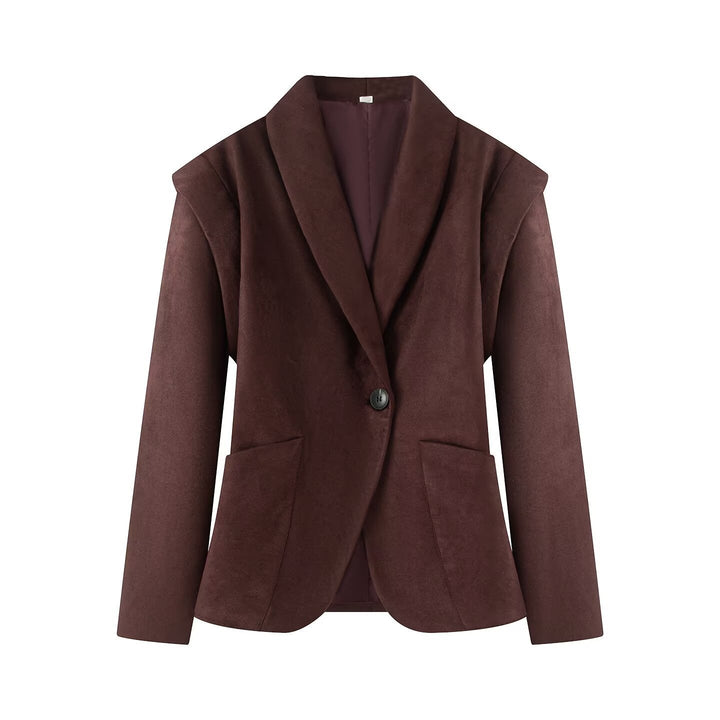 Veste blazer élégante pour femmes avec coupe classique et poches plaquées Lune London