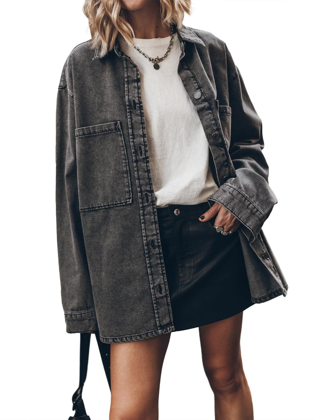 Lady Oversized Denim Shirt Jacket Lune London