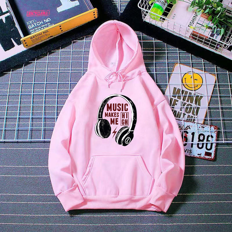 Women's hoodie with creative music design Chic & Stil