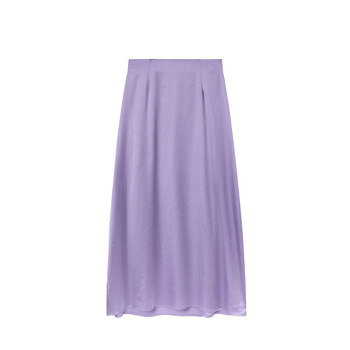 Chic Long Floor-Length Satin Maxi Skirt for Women and Style