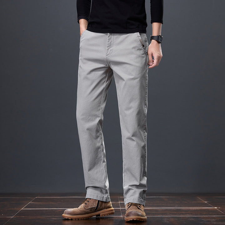 Pantalon chino confortable pour hommes avec taille élastique et poches pratiques Lune London