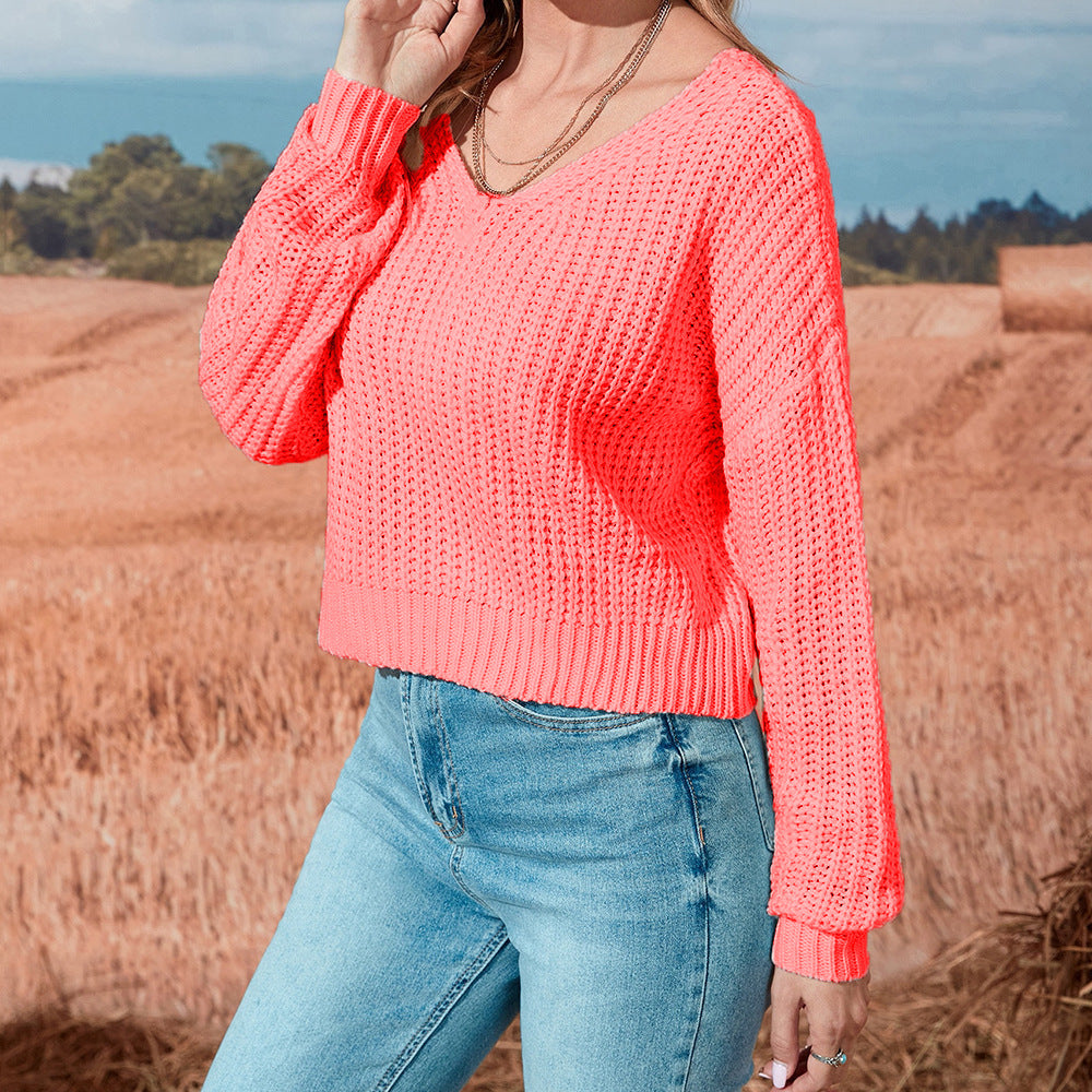 Lune London women's casual open knit sweater