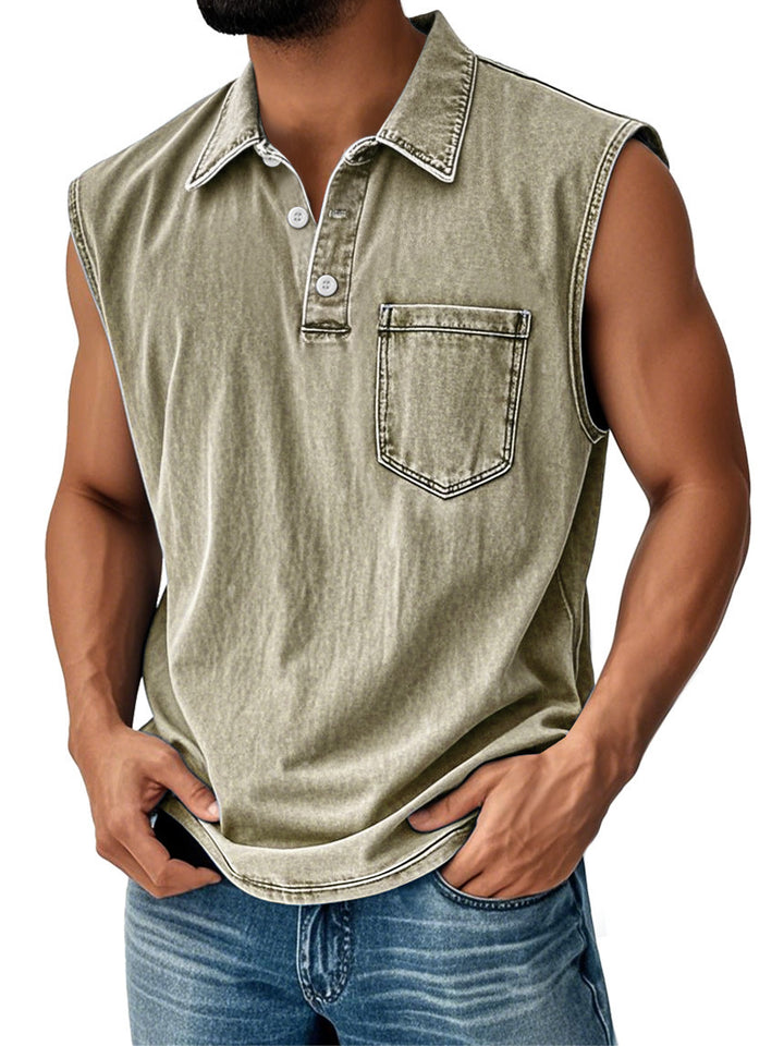 Men sleeveless polo Lune London