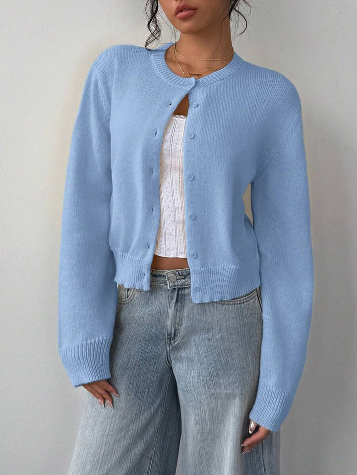 Ladies casual knit vest with buttons Lune London