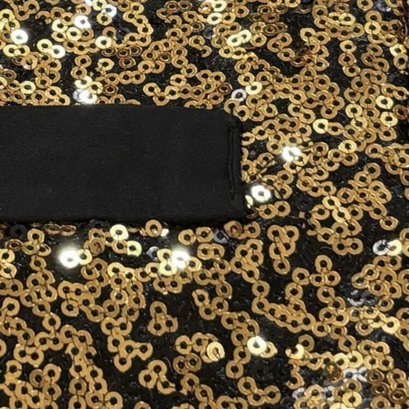 Men's Sparkling Party Vest with Shiny Sequin Pattern Lune London