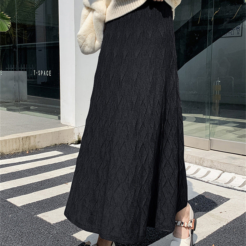 Jupe maxi femme avec motif en diamant texturé Chic & Stil