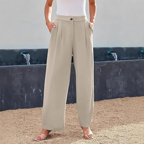 Elegant and casual high-waisted pants for women with practical pockets Lune London