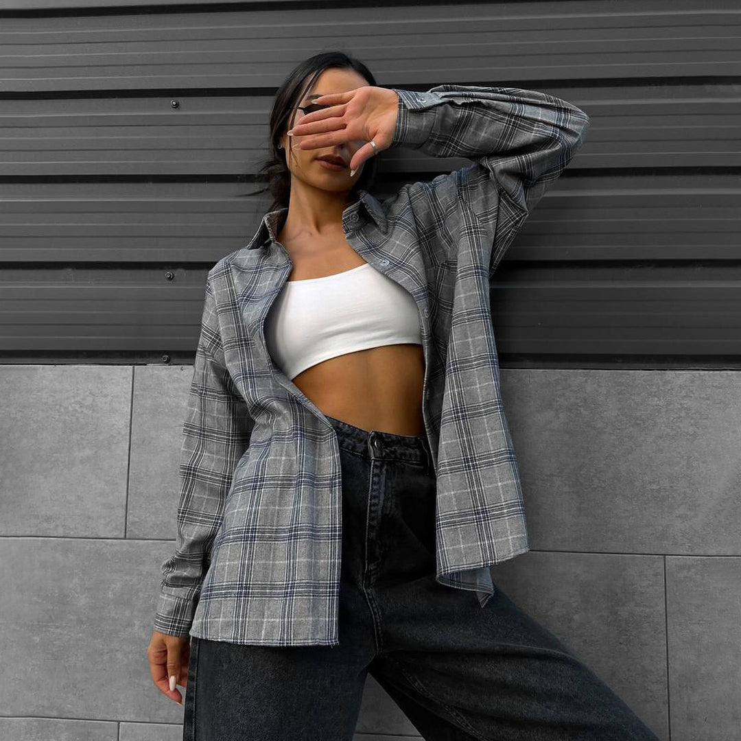 Plaid shirt for women in a relaxed oversized fit Lune London