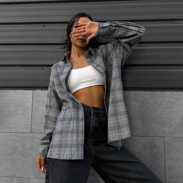 Plaid shirt for women in a relaxed oversized fit Lune London