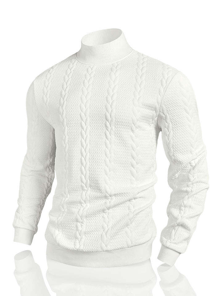 Knitted sweater for men with high collar Lune London