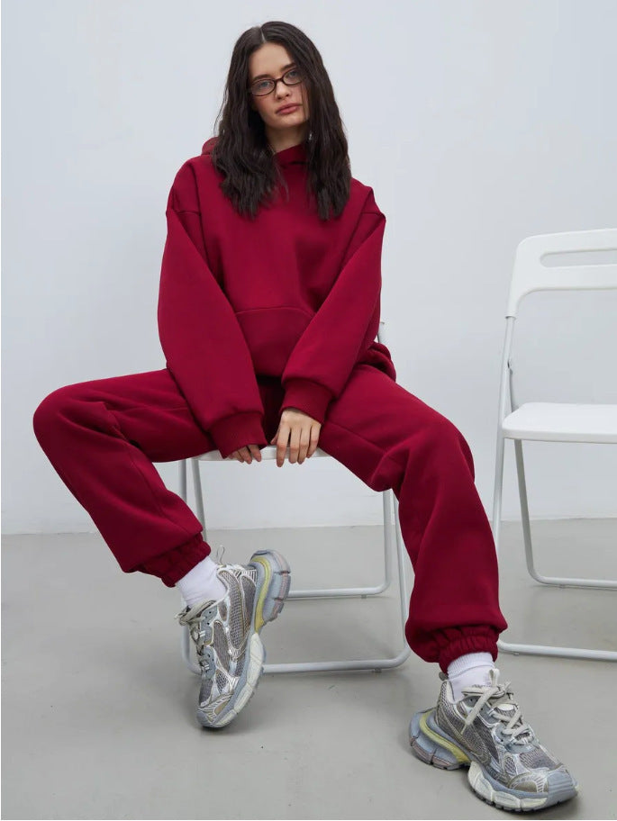 Oversized hoodie and chic and stylish puff pants