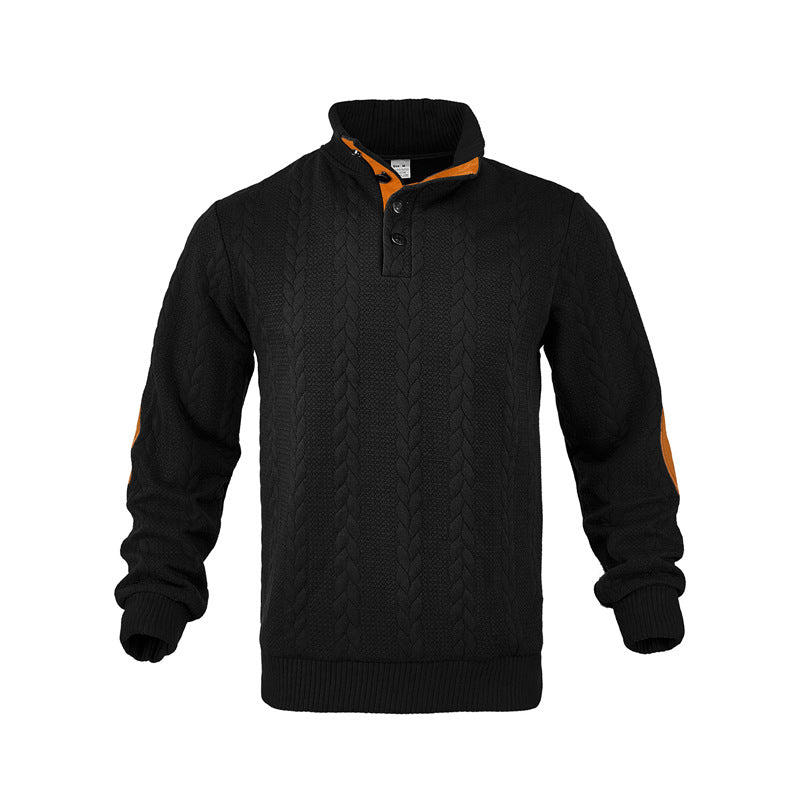 Structured men's sweater with trendy high collar Lune London