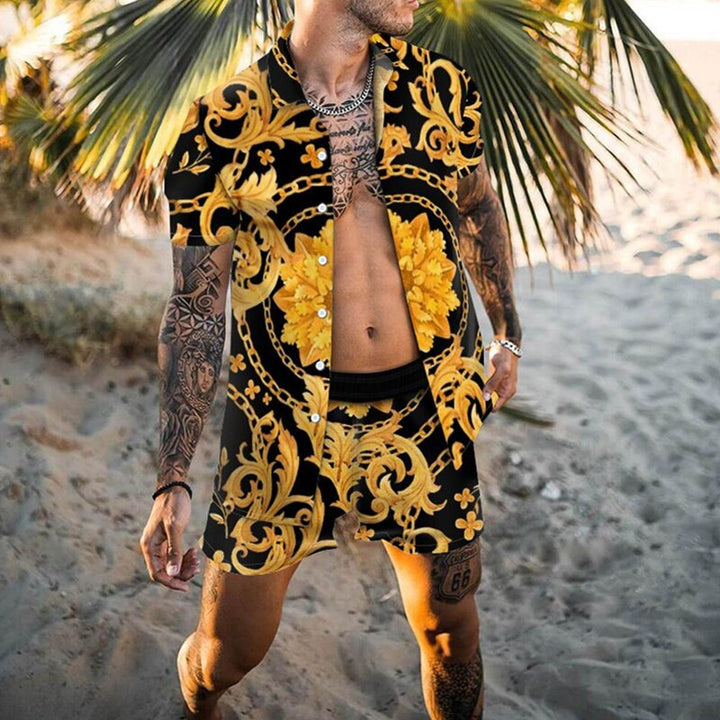 Men's Tropical Print Short Set Lune London