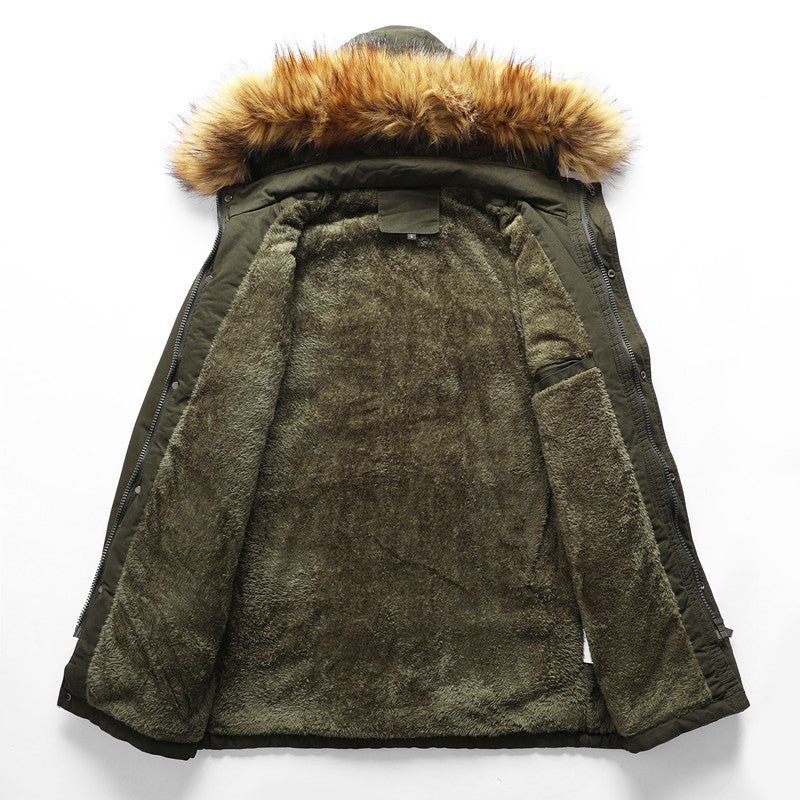 Warm winter jacket for men with removable hood and fleece lining Lune London