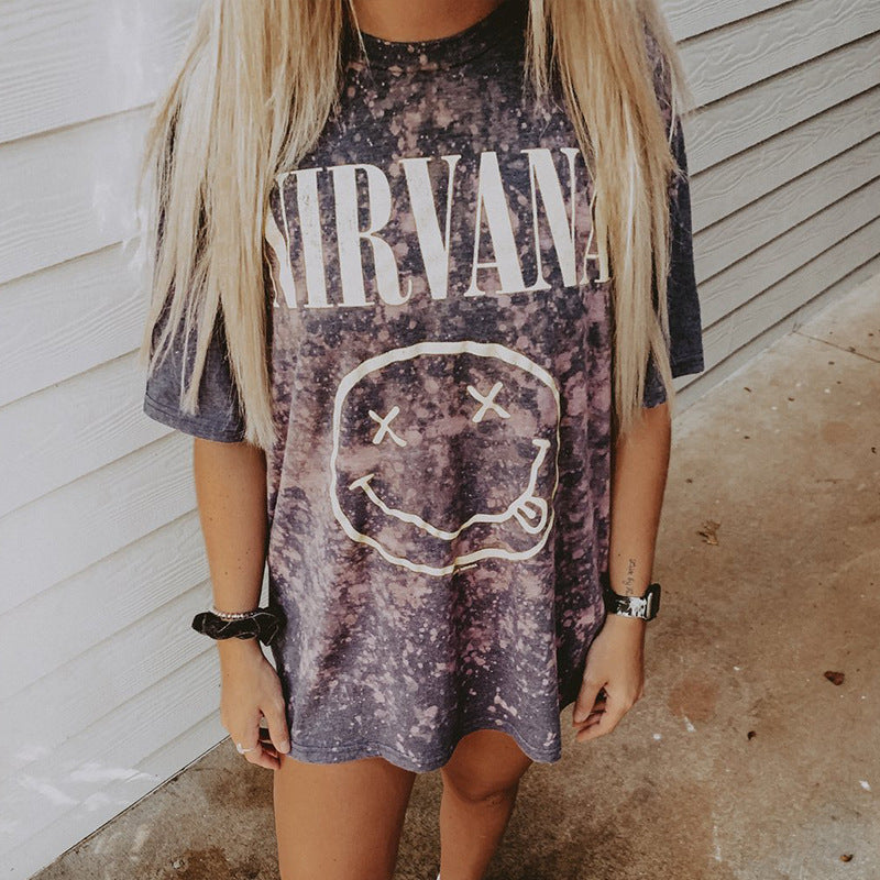 Ladies oversized T-shirt with a unique vintage design Lune London