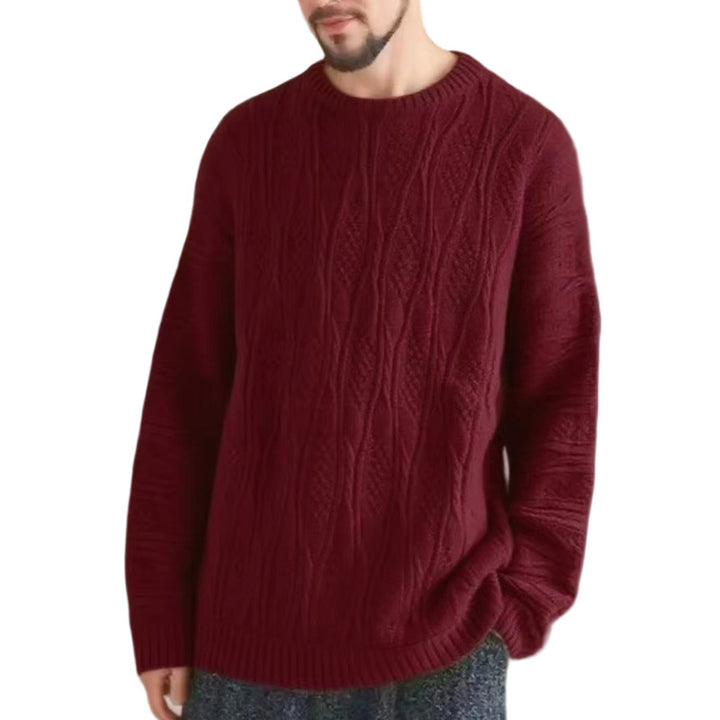 Chunky knit sweater for women with a unique honeycomb pattern and a high collar Lune London
