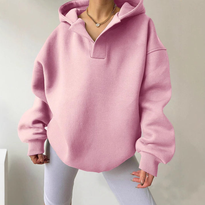 Oversized hoodie for women with trendy collar and voluminous sleeves Lune London