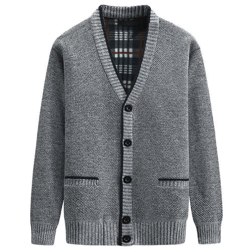 Men's elegant cardigan with V-neck and affectionate details Lune London