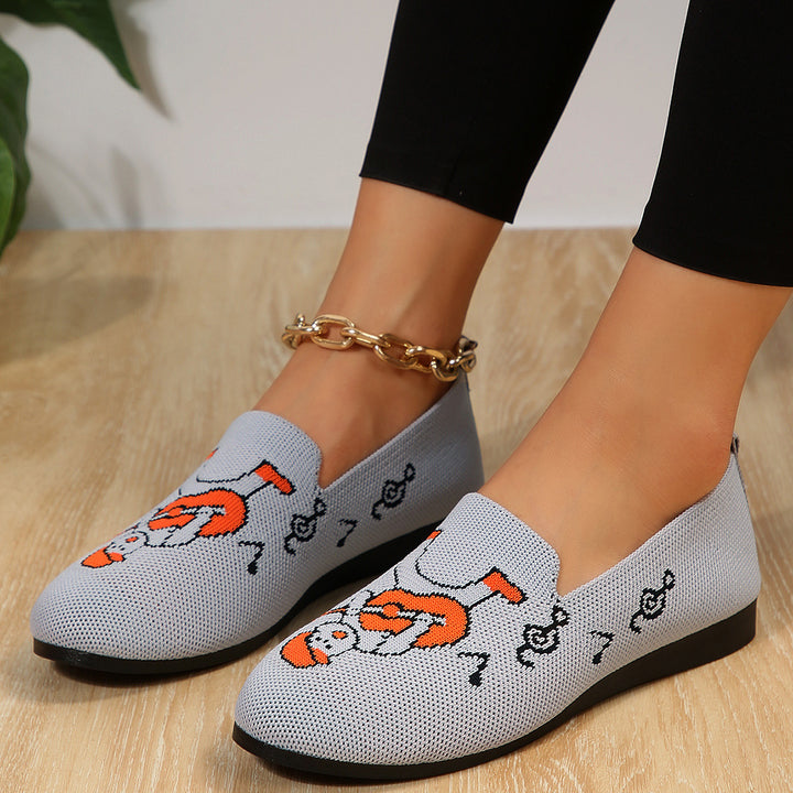 Casual women's sneakers with creative pattern and non-slip sole Lune London