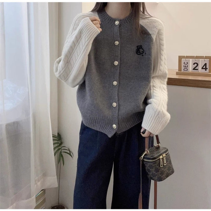Ladies cardigan with decorative braided patterns Lune London