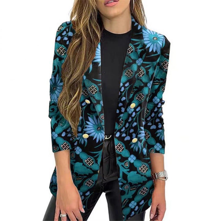Trendy blazer for women with floral pattern and oversized cut Lune London