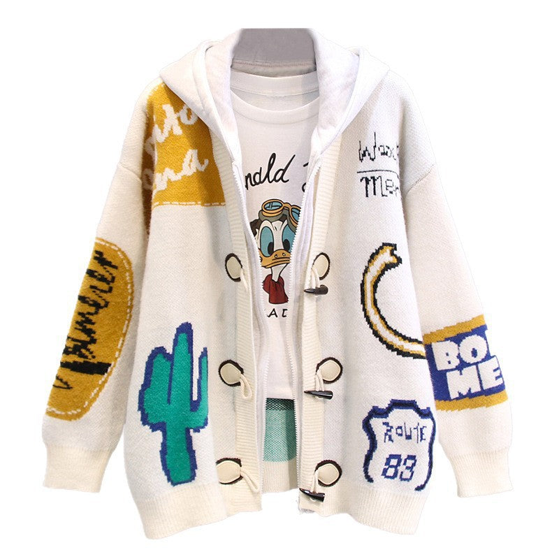 Women casual knit hoodie with chic and style