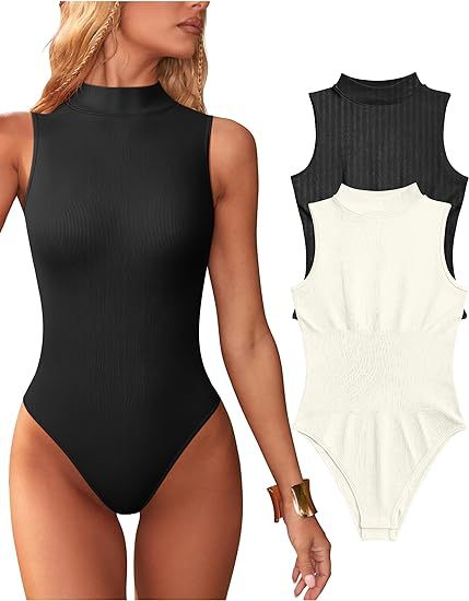 Women's bodysuit with elegant stand-up collar and textured surface Lune London