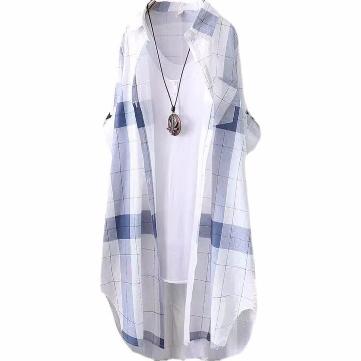 Ladies Plus Size Plaid Shirt Lune London