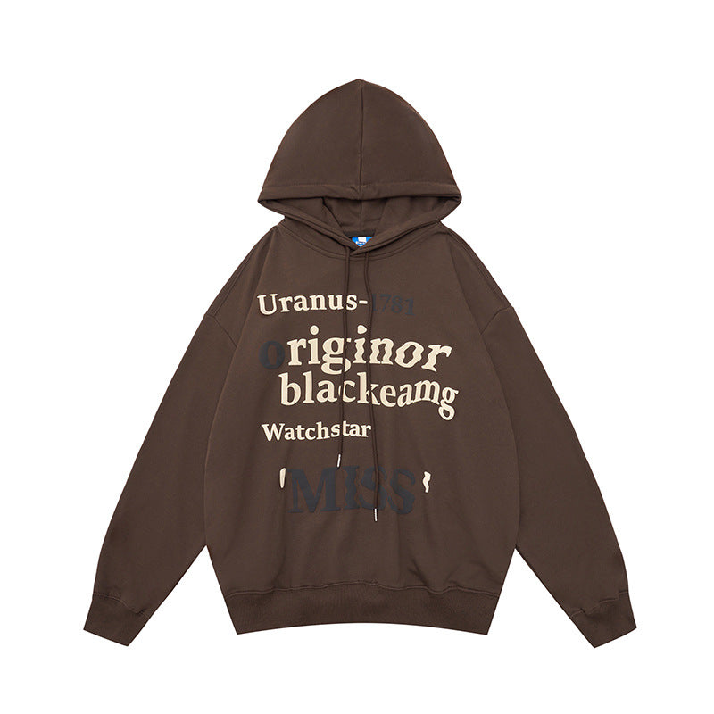 Women's leisure hoodie with trendy lettering Lune London