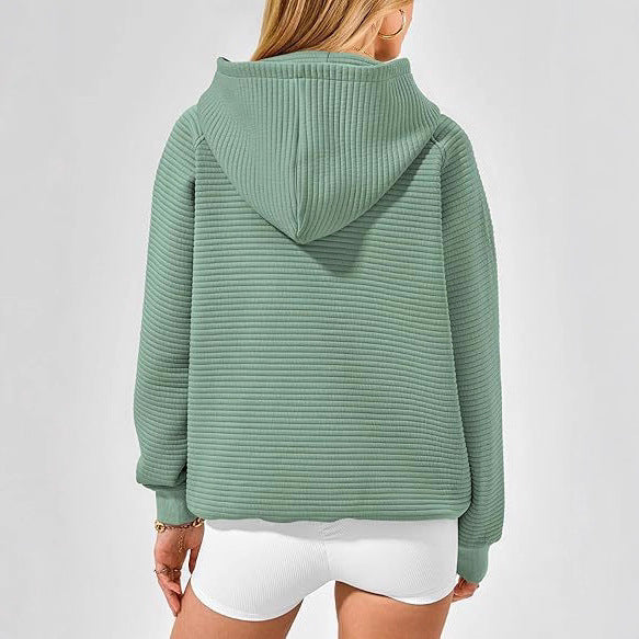 Casual hoodie for women in textured fabric Lune London