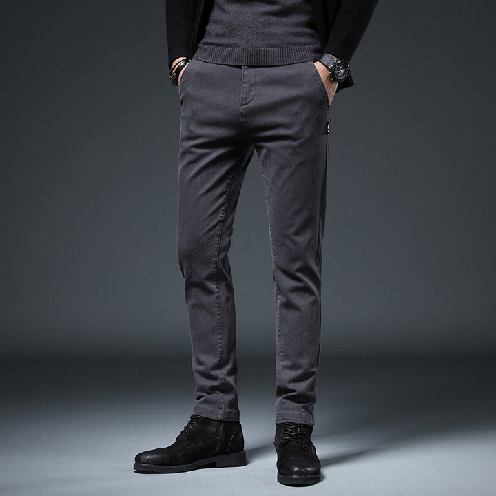 Slim-fit leisure pants for men with elastic waistband and practical pockets Lune London