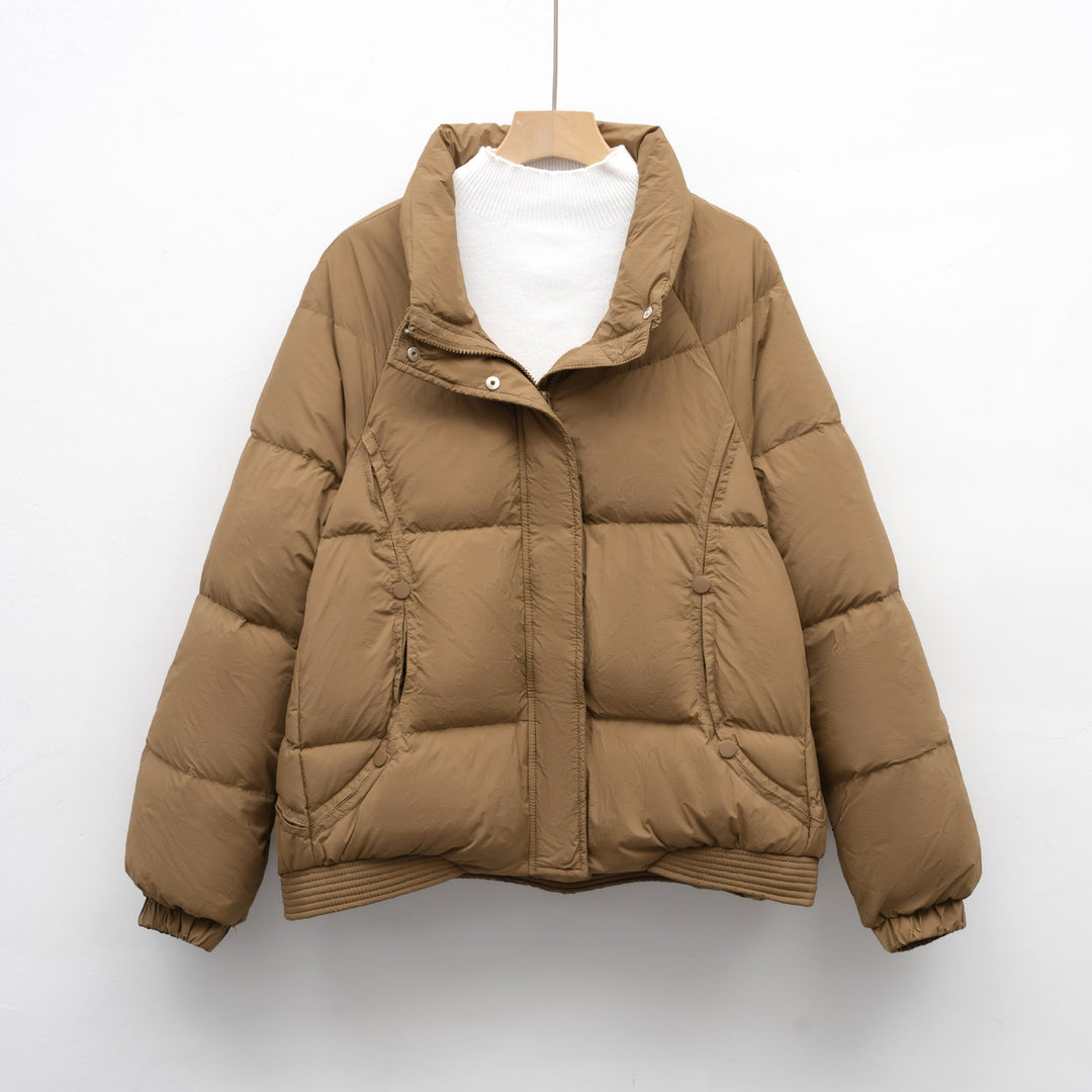 Ladies Thief Down Jacket with modern collar and practical pockets Lune London