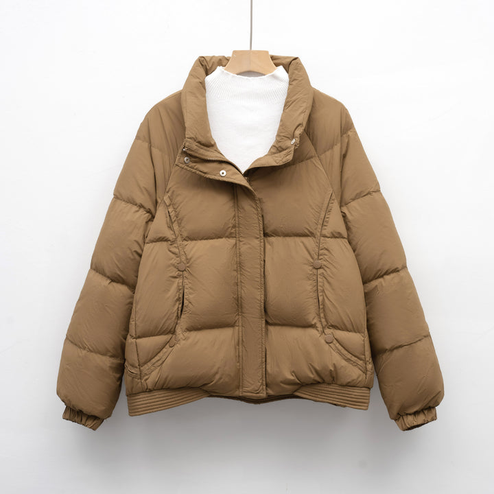 Ladies Thief Down Jacket with modern collar and practical pockets Lune London