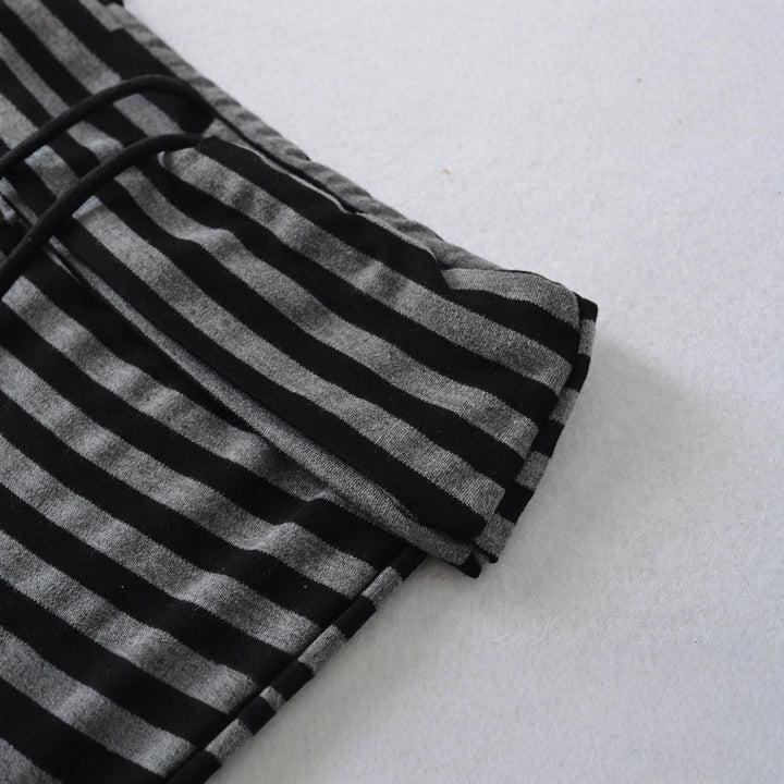 High-waisted flared pants for women with striped design Lune London