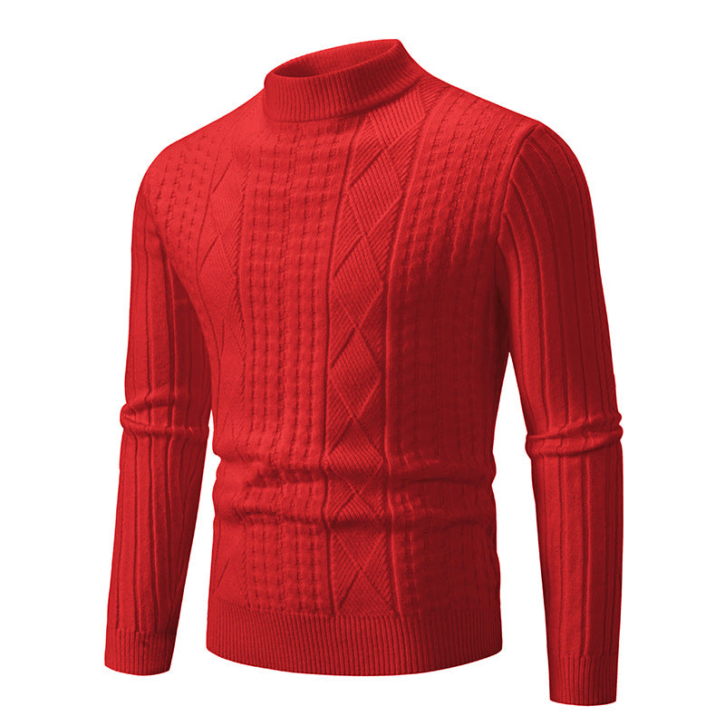 Elegant knitted sweater for men with a modern braid design Lune London