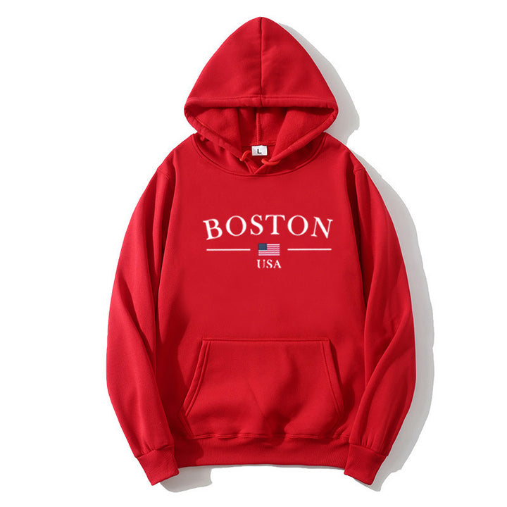 Women's hoodie with Boston print Chic & Stil