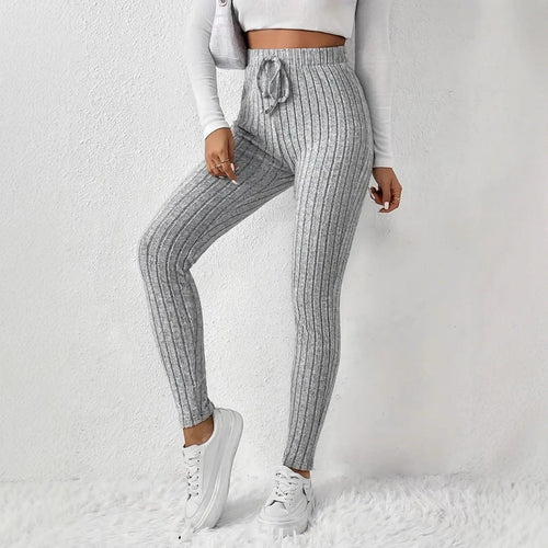Women Padded Sweatpants with Rib Structure Lune London