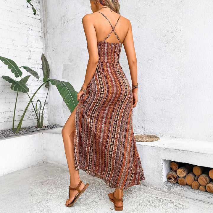Lune London Women's Bohemian Maxi Dress with Straps