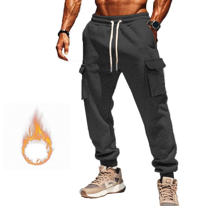 Men's cargo pants made of breathable material with practical side pockets and a stylish drawstring Lune London