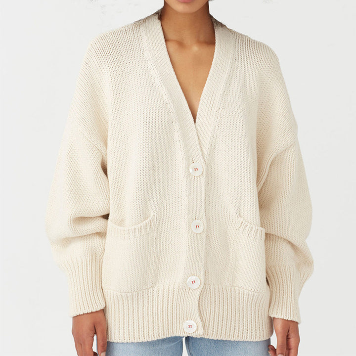 Ladies' Thick Knit Cardigan Lune London