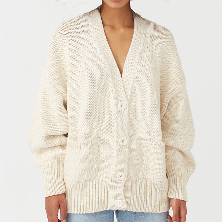 Lune London | Women's Oversized Cardigan with Pockets and V-Neck