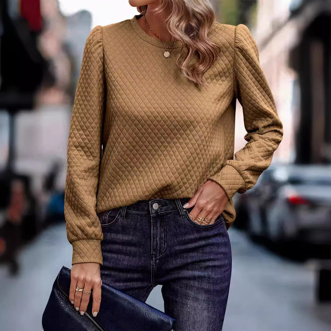 Lune London | Women's Structured Sweater with Puff Sleeve Details