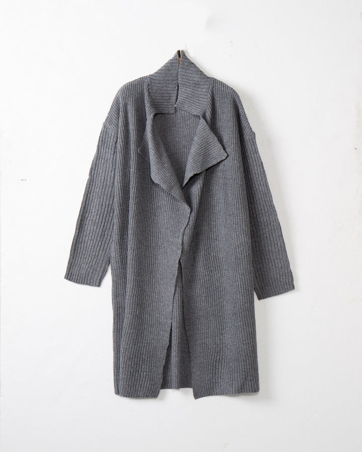 Women’s knit coat Galerie with relaxed fit and modern details Lune London