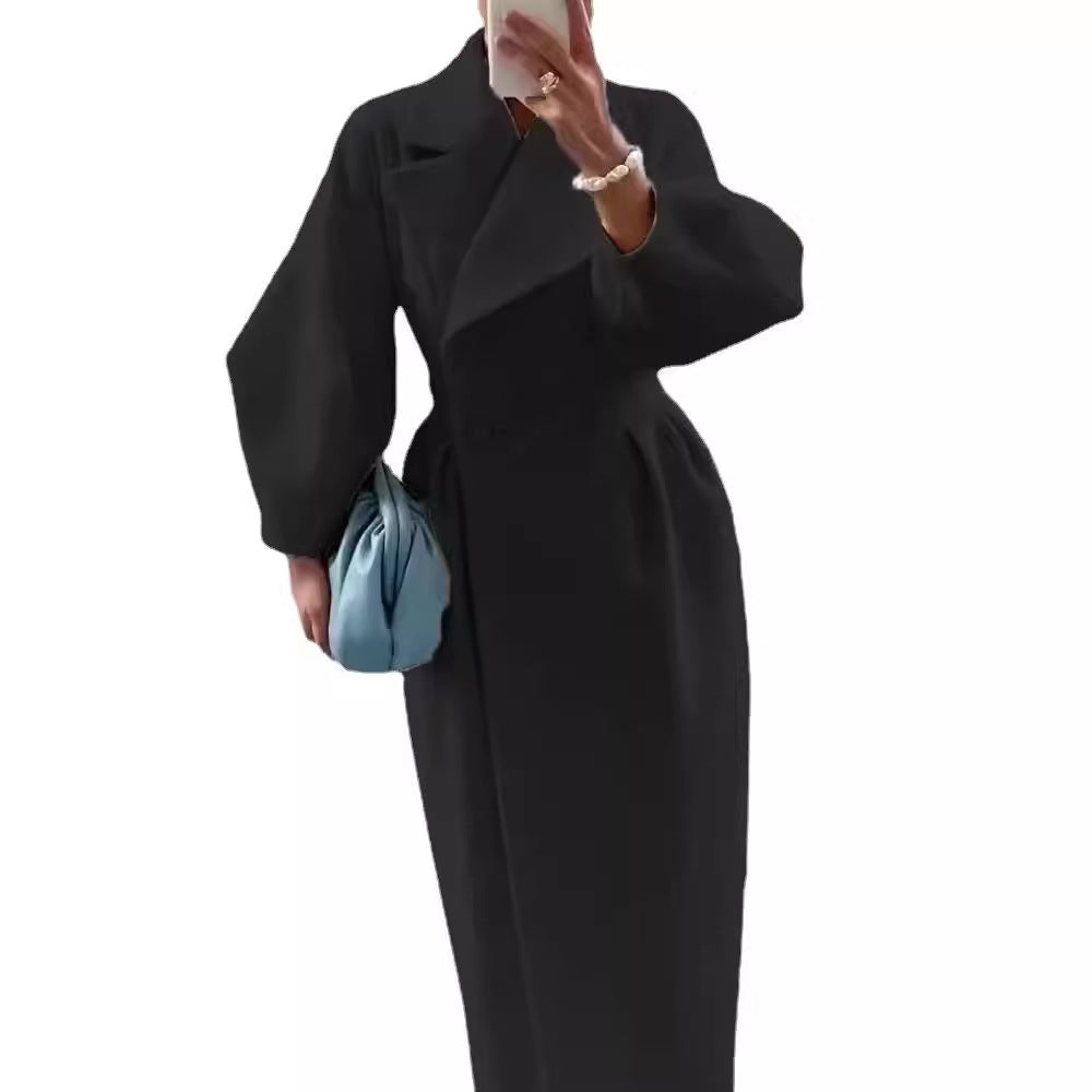 Elegant trench coat for women with shiny finish and stylish belt Lune London