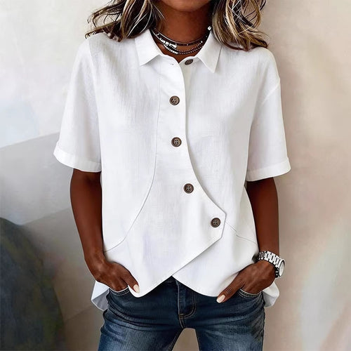 Women's specially designed blouse with unique button detail Lune London