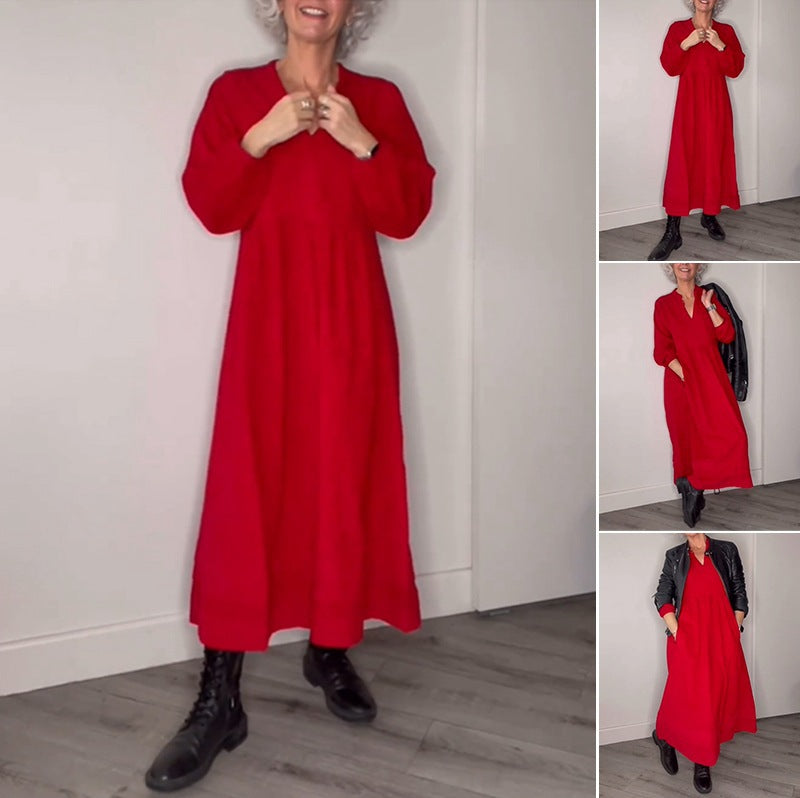 Elegant maxi dresses for women with a loose fit and long sleeves Lune London