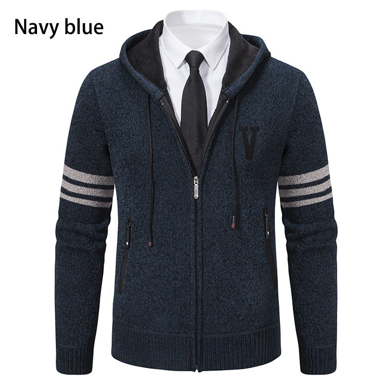 Men's leisure jacket with modern high collar and contrasting stripes Lune London